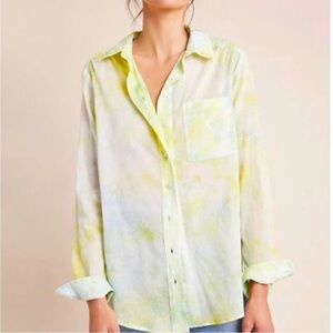 Anthropologie Pilcro The Cate Tie Dye Button Down Blouse